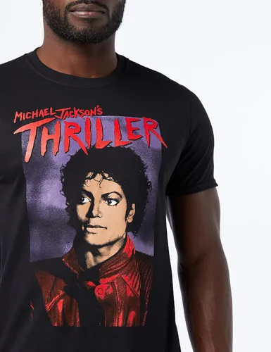 Vista 4 de Michael Jackson Thriller Pose Slim Fit camiseta negro