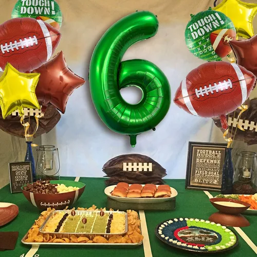 Vista 3 de Set de Globos de Fútbol Decoraciones para Fiesta de Cumpleaños de Fútbol Decoraciones de Partido de Fútbol Tema Deportivo para Cumpleaños