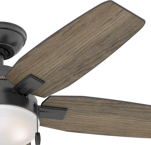 Vista 7 de Hunter Ventilador de techo contemporáneo negro mate de 46 pulgadas con kit de luces (renovado)