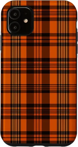 Vista 8 de iPhone 13 Pro Fall Plaid Halloween Naranja y Negro Acción de Gracias Otoño Case