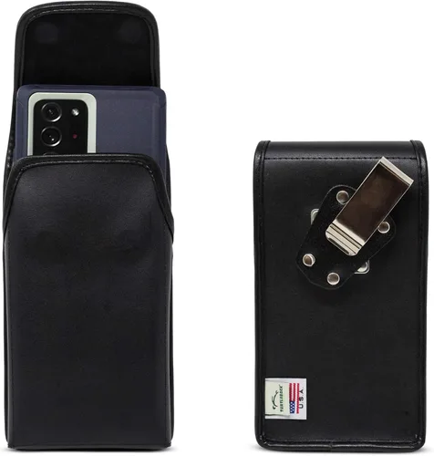 Vista 10 de Turtleback Funda hecha para Note 20 Ultra compatible con OB Defender o fundas voluminosas, clip de cinturón de metal ejecutivo, bolsa de cuero