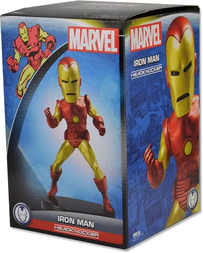 Vista 2 de NECA Marvel Classic Head Knocker Iron Man Toy 8 pulgadas