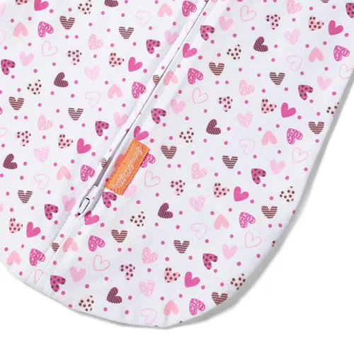 Vista 3 de SwaddleMe Ingenuity Pod - Tamaño pequeño/mediano, 0 a 3 meses, paquete de 2 (I Heart You) y por Ingenuity Original Swaddle - Talla S/M, 0-3 meses
