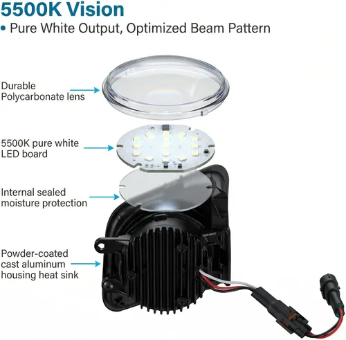 Vista 10 de Luz antiniebla LED con DRL compatible con Toyota Tundra 2014 2015 2016 2017 2018 2019 2020 2021 luces antiniebla de parachoques