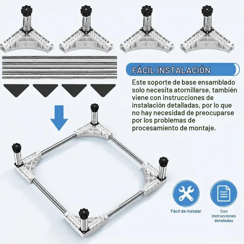 Vista 6 de SEISSO Mini soporte para refrigerador de altura ajustable de 7 a 8.2