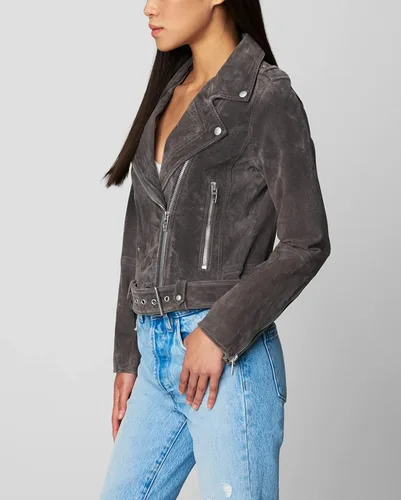 Vista 4 de BLANKNYC Women Luxury Clothing Cropped Suede Leather Motorcycle Jackets, Comfortable & Stylish Coats
