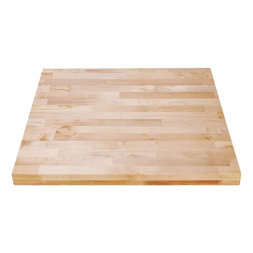 Vista 10 de DuraSteel Mesa de madera maciza, encimera de bloque de carnicero de 24 x 12 pulgadas, tabla de cortar de madera de losa de arce natural para mesa