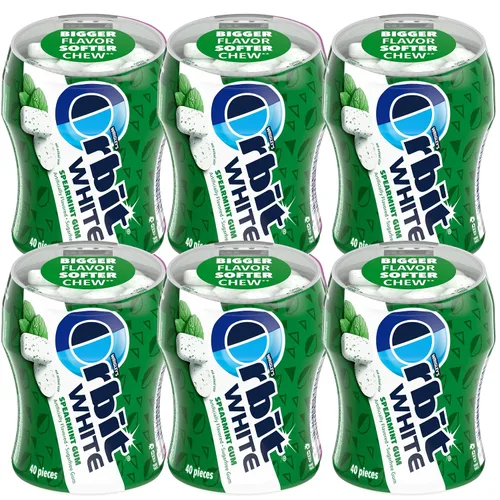 Vista 6 de Orbit Bubblemint Gum, botella de 55 piezas (paquete de 4), goma de mascar sin azúcar
