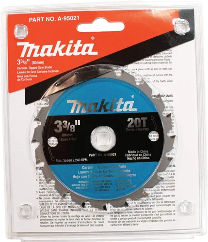 Vista 2 de Makita A-95021 Hoja de sierra circular con punta de carburo 20T de 3-3/8 pulgadas, uso general