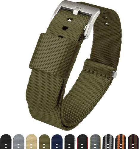 Vista 2 de BARTON Elite NATO® Style Correa de reloj - 18mm, 20mm, 22mm o 24mm - Correas de reloj de nailon de cinturón de seguridad