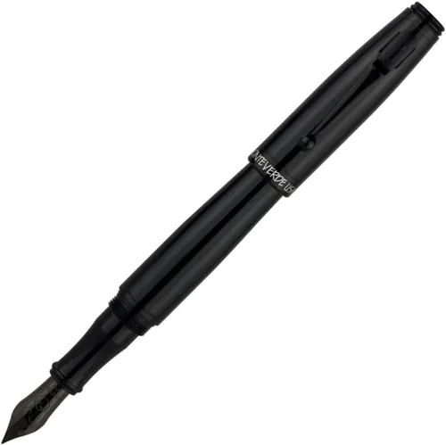 Vista 12 de Monteverde Invincia cromada, pluma estilográfica de fibra de carbono negra media (MV40065)