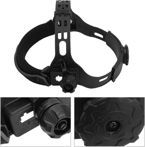 Vista 6 de Casco de repuesto para cascos de soldadura de oscurecimiento automático, diadema de ABS ajustable con acolchado cómodo, ajuste universal para Negro