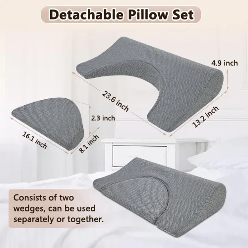 Vista 3 de Almohada de alivio de presión para úlceras de cama, cuñas de espuma para posicionamiento en la cama, cojín de úlcera de presión para prevención