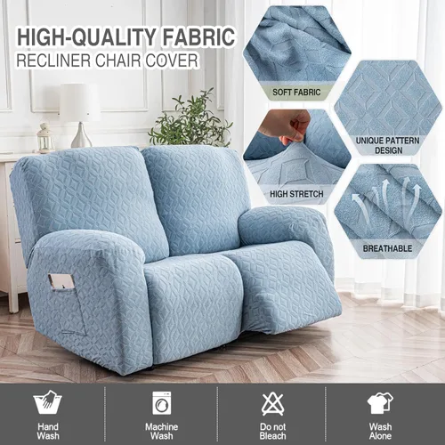 Vista 239 de Gennia Funda Impermeable para Silla Reclinable, Fundas Elásticas para Sofá Reclinable con Bolsillos, Fundas Lavables para Silla Reclinable Lazy Boy