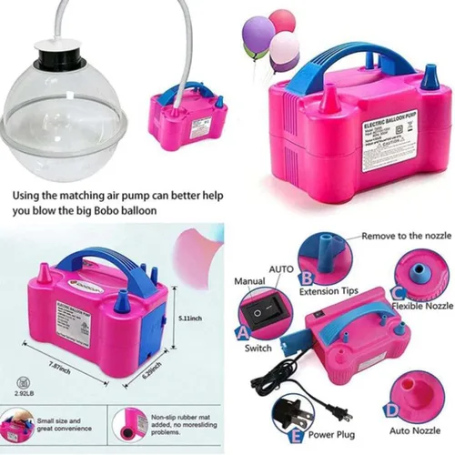 Vista 4 de Kit de herramientas de relleno de globos, máquina de llenado de expansor de globos de bricolaje, máquina de envolver regalos de globos, adecuada