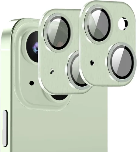 Vista 10 de [Negro] [Paquete de 2] Protector de lente de cámara para iPhone 15/15 Plus, Ultra HD 9H, cubierta de cámara de vidrio templado, pantalla de anillo