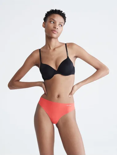 Vista 3 de Calvin Klein Women's Invisibles Seamless Thong Panties, Multipack