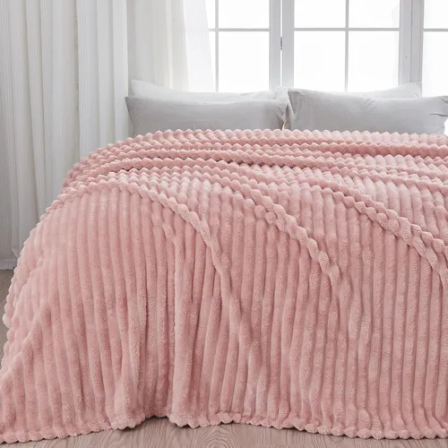 Vista 79 de NEWCOSPLAY Manta de Tiro Súper Suave Aqua Franela Sedosa Premium Forro Polar Jacquard Acanalado 3D Ligero Manta de Cama Uso en Todas las Estaciones