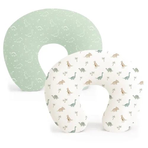 Vista 12 de Konssy Paquete de 2 Fundas para Almohada de Lactancia, Funda de Lactancia Elástica y Suave para Amamantar, Funda de Almohada para Bebés Niñas Niños