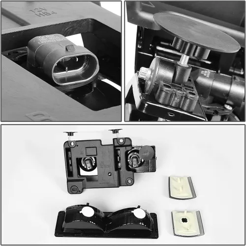 Vista 5 de DNA Motoring Conjunto de faros delanteros (lado del conductor y del pasajero), Compatible con 92-99 Chevy GMC C/K 1500 2500 Suburban Yukon