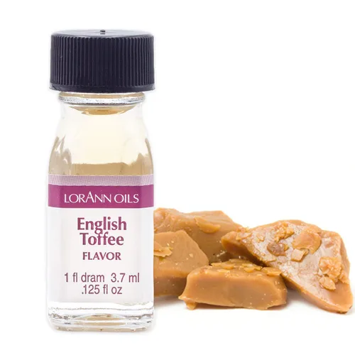 Vista 2 de LorAnn English Toffee Sabor súper fuerte, 1 botella de dram (0.0125 fl oz - 0.1 fl oz)
