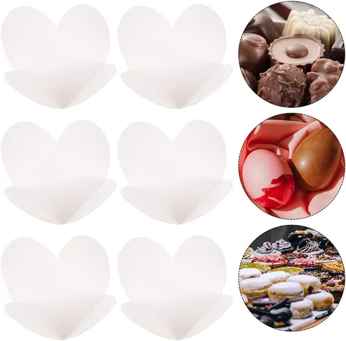 Vista 9 de Hemoton Copas de trufas de papel kraft, 400 unidades, envoltorios de chocolate, forros de postre para mini pasteles, magdalenas y suministros