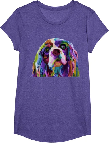 Vista 10 de Camiseta con diseño de Cocker Spaniel de arte pop para dueños de perros, Negro, S