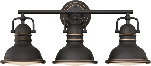Vista 9 de Westinghouse 6116100 Boswell - Lámpara de pared interior de estilo vintage, acabado de bronce aceitado con reflejos, lente acrílica prismática