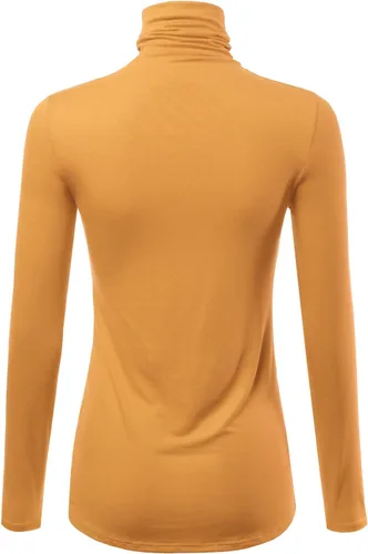 Vista 3 de Fashionolic - Suéter para mujer, de manga larga y cuello alto, ligero, sin botones (talla de la S a la 3X, fabricado en Estados Unidos)