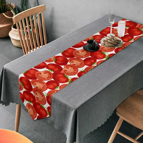 Vista 10 de Camino de mesa de baloncesto deportivo para cocina, comedor, fiesta, vacaciones, boda, decoración del hogar, interior y exterior, 13 x 70 pulgadas