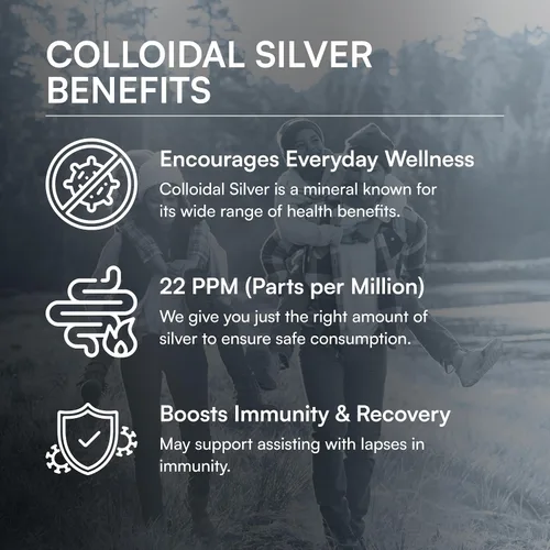 Vista 5 de ENERGI - Líquido de plata coloidal, suplemento de apoyo inmunológico, suplemento del sistema inmunitario para adultos y niños, gotas de plata