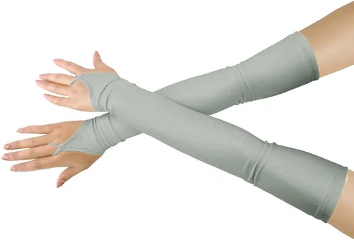 Vista 12 de Shinningstar Guantes largos de elastano elástico sin dedos sobre el codo para niñas y niños adultos