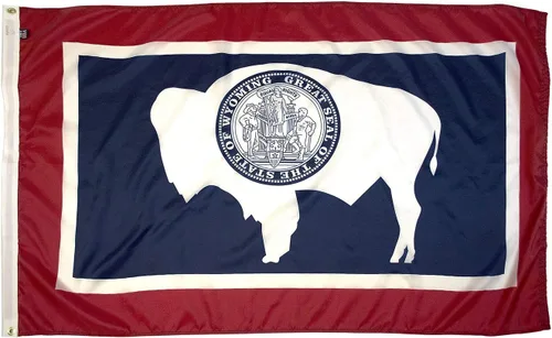 Vista 55 de FlagSource Bandera del estado de Alabama, material de nailon 200D con certificación FMAA, resistente, fabricada en Estados Unidos, resistente a