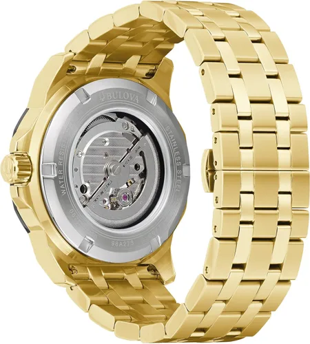 Vista 3 de Bulova Reloj de pulsera Marine Star negro y dorado para hombre 1.772 in 98A273, Negro -, Casual, buceador, vestidoformal
