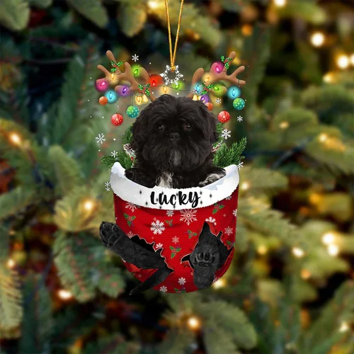 Vista 130 de Adorno de Navidad personalizado para perro Airedale Terrier en bolsillo de nieve, adorno para árbol de Navidad, idea de regalo para amantes