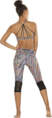 Vista 3 de icyzone - Sujetador deportivo con copas y tirantes delgados para hacer yoga, ropa deportiva para mujer