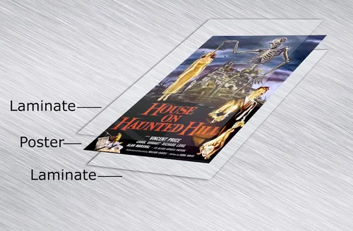 Vista 5 de House On Haunted Hill - Movie Poster (Vincent Price - Regular Style) (Size: 24" x 36") (Laminated Poster & Clear Hanger)