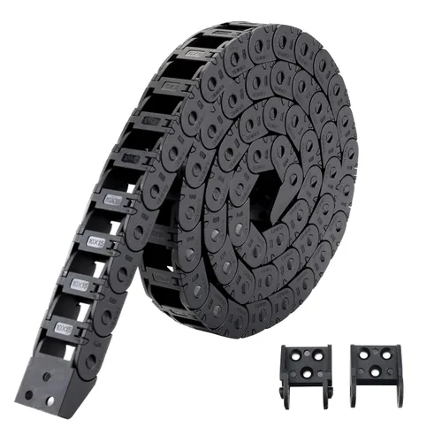 Vista 2 de BCZAMD - Conectores de extremo de cadena de arrastre de 0.394 x 0.591 in, piezas de cadenas de repuesto para cable abierto exterior, cadenas