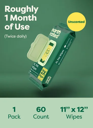 Vista 7 de Earth Rated XL - Toallitas para mascotas para perros y gatos, limpieza hipoalergénica y sin perfume de 3 en 1, desodorizante e hidratante extra