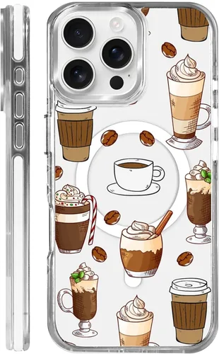 Vista 34 de Funda para iPhone 13 Pro, transparente con bonito patrón de tiburón azul, compatible con Magsafe funda protectora suave para mujeres y niñas (blanco)