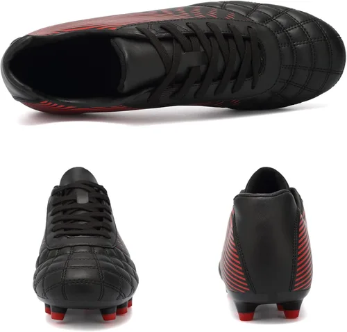 Vista 3 de ASOCO DREAM Soccer Shoes Mens Firm Ground Soccer Cleats Outdoor Indoor Athletic Football Shoes Professional Futsal Training Sneakers