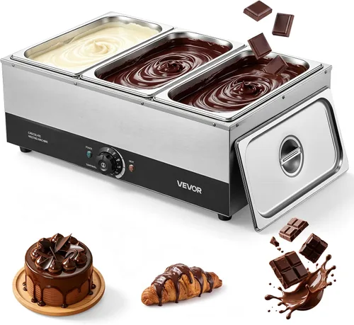 Vista 11 de VEVOR Chocolate Melting Machine, 2 Tanks 17.6 Lbs Choc Commercial Melter