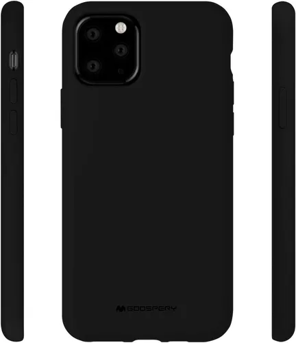 Vista 2 de GOOSPERY Funda de silicona líquida para Apple iPhone 11 Pro (5.8 pulgadas) Jelly Rubber Bumper Case con forro de microfibra suave (negro)