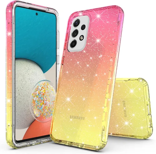 Vista 6 de Cpm- Funda híbrida con purpurina para Samsung Galaxy A23, con purpurina híbrida, color degradado para Samsung Galaxy A23 (azul/morado)