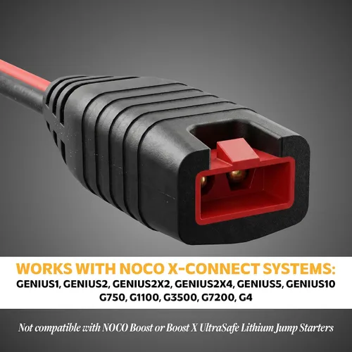 Vista 4 de SafeAMP Arnés de cables compatible con NOCO(R) GC002 X-Connect, M6 (1/4 pulgadas) conector de terminal de ojal Compatible with NOCO GC002