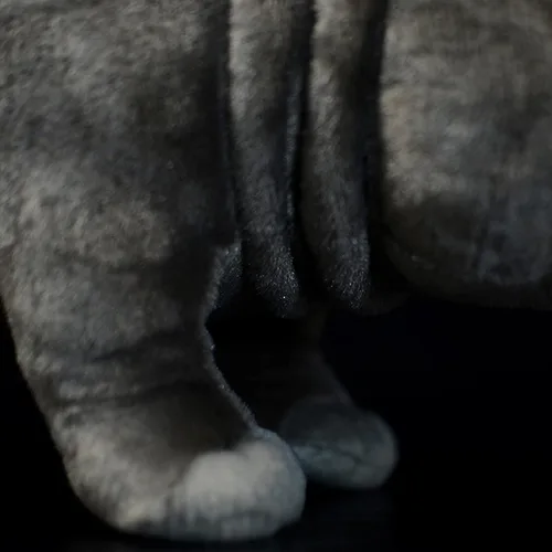 Vista 10 de Juguete de peluche realista de hipopótamo, animal de peluche de hipopótamo de 14 pulgadas, animales salvajes suaves, juguetes de peluche únicos