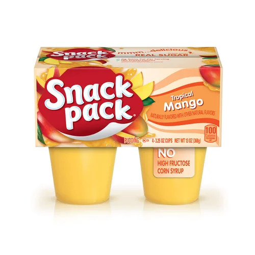 Vista 29 de Snack Pack Tazas de pudín con sabor a pastel de crema de plátano, 3.25 onzas, 4 unidades (paquete de 12)