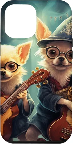 Vista 25 de iPhone 16 Chihuahua Mago Guitarristas, Chihuahua Dog, Estuche Guitarrista Mágico