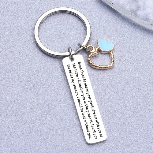 Vista 4 de Llavero de mejores amigos para mujeres, regalo de mejor amiga, llavero de primo, llavero de mejor amiga, joyería de graduación