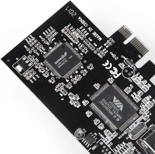 Vista 3 de Tarjeta de expansión PCI E Firewire, PCI E a 1394 Tarjeta de captura de video PCI Express a controlador de adaptador IEEE 1394 externo, Plug and